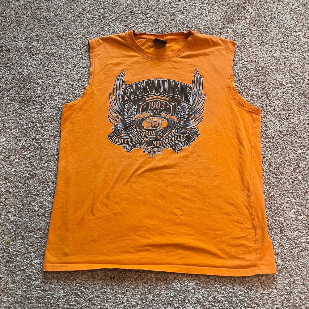 Harley-Davidson Genuine Orange Tank Top
